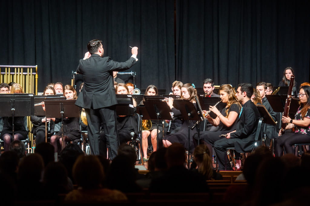 Eric Melley conducting Spring 2019 Symphonic Winds Concert