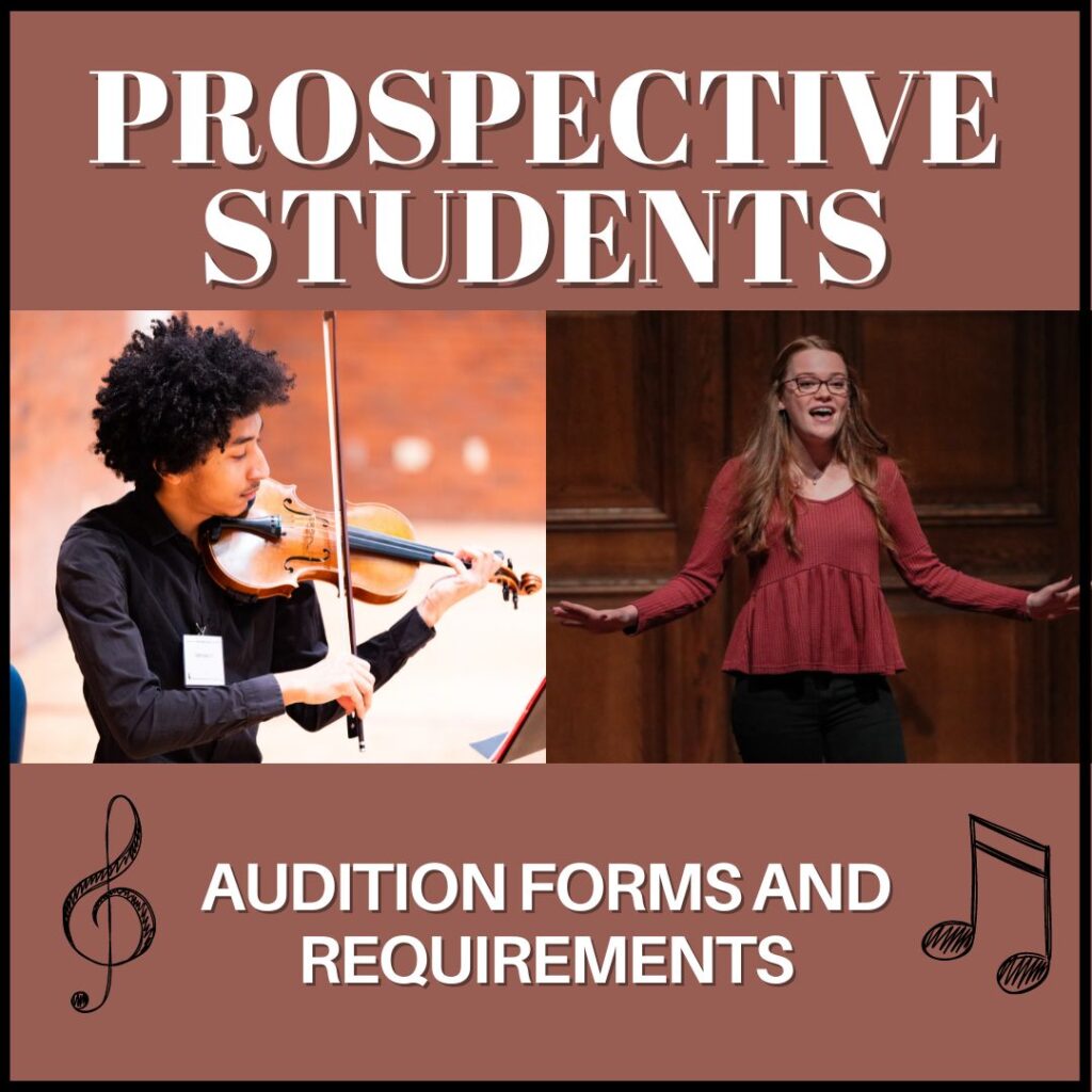 Click this image to access the prospective student's page. There will be audition forms and requirements there.